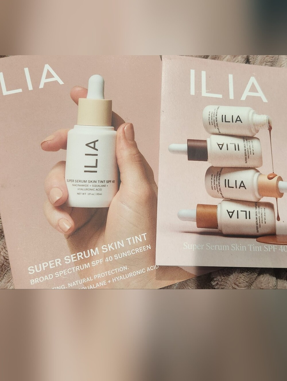 Ilia Super Serum Skin Tint Sample Cards